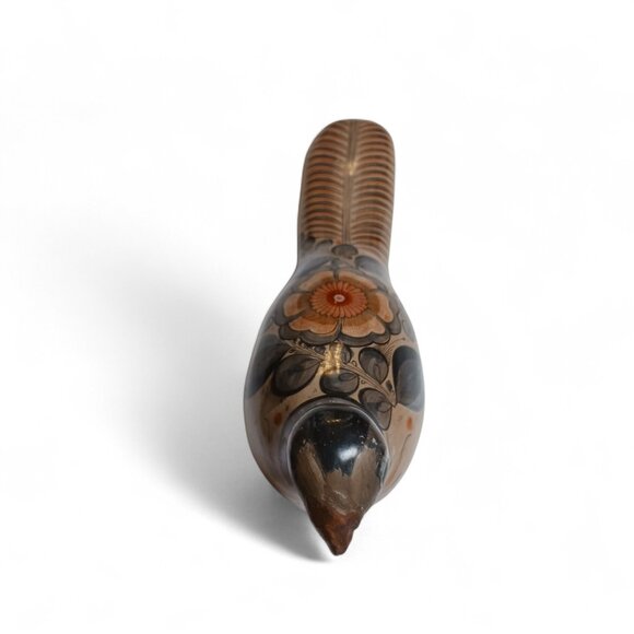 Signed R. Aguirre Tonalá Mexican Pottery Bird  Mid-Century Hand-Painted Folk Art - Picture 5 of 15